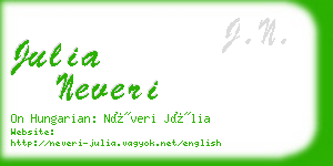 julia neveri business card